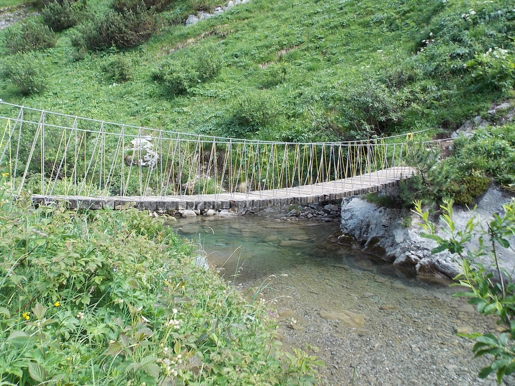 Hängebrücke über Krumbach Warth Lechweg 3