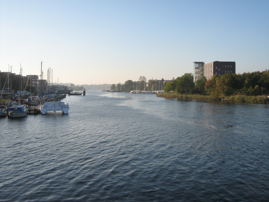 Mündung der Schwentine in die Kieler Förde bzw. Ostsee.